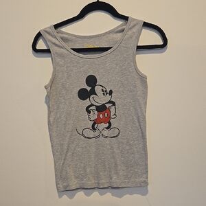 Disney Heather Gray Tank Top with Classic Mickey Mouse